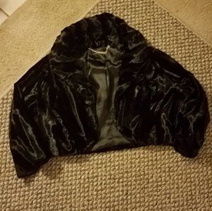 White house black market shaw faux fur